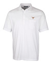 Texas Longhorns Cutter & Buck Advantage Tri-Blend Jersey Mens Pocket Polo White Mannequin Thumbnail Image