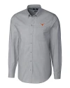 Texas Longhorns Cutter & Buck Stretch Oxford Mens Long Sleeve Dress Shirt Charcoal Mannequin Thumbnail Image