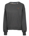 Texas Longhorns Cutter & Buck Saturday Cotton Blend Womens Crew Neck Sweatshirt Charcoal Heather Mannequin Thumbnail Image