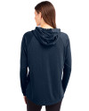 Cutter & Buck Coastline Epic Comfort Eco Recycled Womens Hooded Shirt NVBU PROB_HG 1 Thumbnail Image