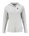 Penn State Nittany Lions Alumni Cutter & Buck Coastline Epic Comfort Recycled Womens Hooded Shirt CONCRETE Mannequin Thumbnail Image