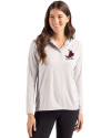 St. Louis Cardinals Cooperstown Cutter & Buck Coastline Epic Comfort Recycled Womens Hooded Shirt CONCRETE Front Thumbnail Image