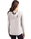 Oregon State Beavers College Vault Cutter & Buck Coastline Epic Comfort Recycled Womens Hooded Shirt CONCRETE Back Thumbnail Image