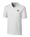 Denver Broncos Americana Cutter & Buck Forge Pencil Stripe Stretch Mens Polo White Mannequin Thumbnail Image