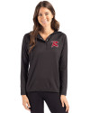 Richmond Flying Squirrels Cutter & Buck Coastline Epic Comfort Recycled Womens Hooded Shirt Black Front Thumbnail Image