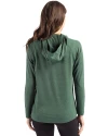 Notre Dame Fighting Irish Cutter & Buck Coastline Epic Comfort Recycled Womens Hooded Shirt Hunter Green Back Thumbnail Image