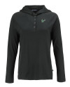 South Florida Bulls Cutter & Buck Coastline Epic Comfort Recycled Womens Hooded Shirt Black Mannequin Thumbnail Image