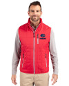 Green Bay Packers Americana Cutter & Buck Rainier PrimaLoft® Mens Eco Insulated Full Zip Puffer Vest Red Front Thumbnail Image
