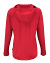 New England Patriots NFL Helmet Cutter & Buck Coastline Epic Comfort Recycled Womens Hooded Shirt Cardinal Red Mannequin Back Thumbnail Image
