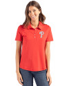 Philadelphia Phillies Cutter & Buck Coastline Epic Comfort Recycled Womens Polo Red Front Thumbnail Image
