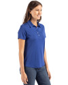 Los Angeles Dodgers Cutter & Buck Coastline Epic Comfort Recycled Womens Polo Tour Blue Side Thumbnail Image