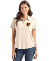 Baltimore Orioles Cutter & Buck Coastline Epic Comfort Recycled Womens Polo Wheat Front Thumbnail Image
