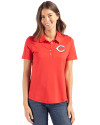 Cincinnati Reds Cutter & Buck Coastline Epic Comfort Recycled Womens Polo Red Front Thumbnail Image