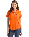 Denver Broncos Cutter & Buck Coastline Epic Comfort Recycled Womens Polo College Orange Front Thumbnail Image