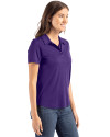 Minnesota Vikings Cutter & Buck Coastline Epic Comfort Recycled Womens Polo College Purple Side Thumbnail Image