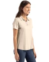 New York Giants Cutter & Buck Coastline Epic Comfort Recycled Womens Polo Wheat Side Thumbnail Image