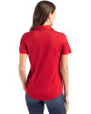 Gonzaga Bulldogs College Vault Cutter & Buck Coastline Epic Comfort Recycled Womens Polo Cardinal Red Back Thumbnail Image