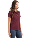 Southern Illinois Salukis College Vault Cutter & Buck Coastline Epic Comfort Recycled Womens Polo Bordeaux Side Thumbnail Image