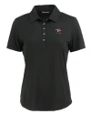 Louisville Cardinals College Vault Cutter & Buck Coastline Epic Comfort Recycled Womens Polo Black Mannequin Thumbnail Image