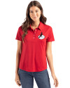 Arizona Cardinals Historic Cutter & Buck Coastline Epic Comfort Recycled Womens Polo Cardinal Red Front Thumbnail Image