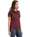 Mississippi State Bulldogs Vintage Cutter & Buck Coastline Epic Comfort Recycled Womens Polo Bordeaux Side Thumbnail Image
