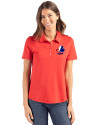 Montreal Expos Cooperstown Cutter & Buck Coastline Epic Comfort Recycled Womens Polo Red Front Thumbnail Image
