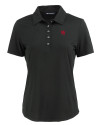Nebraska Cornhuskers College Vault Cutter & Buck Coastline Epic Comfort Recycled Womens Polo Black Mannequin Thumbnail Image