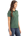 Philadelphia Eagles Historic Cutter & Buck Coastline Epic Comfort Recycled Womens Polo Hunter Green Side Thumbnail Image