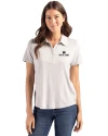 Notre Dame Fighting Irish Cutter & Buck Coastline Epic Comfort Recycled Womens Polo CONCRETE Front Thumbnail Image