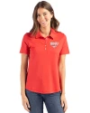 SMU Mustangs Cutter & Buck Coastline Epic Comfort Recycled Womens Polo Red Front Thumbnail Image