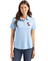 Ole Miss Rebels Cutter & Buck Coastline Epic Comfort Recycled Womens Polo Atlas Light Blue Front Thumbnail Image