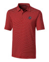 Miami Dolphins Americana Cutter & Buck Forge Pencil Stripe Stretch Mens Polo Cardinal Red Mannequin Thumbnail Image