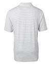 Miami Dolphins Americana Cutter & Buck Forge Pencil Stripe Stretch Mens Polo White Mannequin Back Thumbnail Image