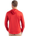 Texas Rangers Cutter & Buck Coastline Epic Comfort Recycled Mens Hooded Shirt Red Back Thumbnail Image