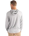 Athletics Cutter & Buck Coastline Epic Comfort Recycled Mens Hooded Shirt CONCRETE Back Thumbnail Image
