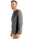 Chicago White Sox Cutter & Buck Coastline Epic Comfort Recycled Mens Hooded Shirt Elemental Grey Side Thumbnail Image