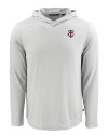 Minnesota Twins Cutter & Buck Coastline Epic Comfort Recycled Mens Hooded Shirt CONCRETE Mannequin Thumbnail Image