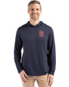 St. Louis Cardinals Cutter & Buck Coastline Epic Comfort Recycled Mens Hooded Shirt Navy Blue Front Thumbnail Image