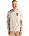 View image 16: St. Louis Cardinals Cutter & Buck Coastline Recycled Double Peached Mens Hooded Pullover Wheat Front