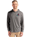 Arizona Diamondbacks Cutter & Buck Coastline Epic Comfort Recycled Mens Hooded Shirt Elemental Grey Front Thumbnail Image