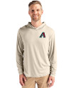 Arizona Diamondbacks Cutter & Buck Coastline Epic Comfort Recycled Mens Hooded Shirt Wheat Front Thumbnail Image