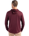 Washington Commanders Cutter & Buck Coastline Epic Comfort Recycled Mens Hooded Shirt Bordeaux Back Thumbnail Image