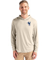 Indianapolis Colts Historic Cutter & Buck Coastline Epic Comfort Recycled Mens Hooded Shirt Wheat Front Thumbnail Image
