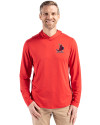 St. Louis Cardinals Cooperstown Cutter & Buck Coastline Epic Comfort Recycled Mens Hooded Shirt Red Front Thumbnail Image