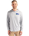 View image 1: Seattle Seahawks Historic Cutter & Buck Coastline Recycled Double Peached Mens Hooded Pullover CONCRETE Front