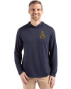 Northern Arizona Lumberjacks College Vault Cutter & Buck Coastline Epic Comfort Recycled Mens Hooded Shirt Navy Blue Front Thumbnail Image