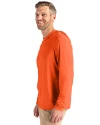 Auburn Tigers College Vault Cutter & Buck Coastline Epic Comfort Recycled Mens Hooded Shirt College Orange Side Thumbnail Image