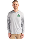 Marshall Thundering Herd College Vault Cutter & Buck Coastline Epic Comfort Recycled Mens Hooded Shirt CONCRETE Front Thumbnail Image