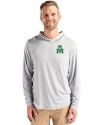 Marshall Thundering Herd College Vault Cutter & Buck Coastline Epic Comfort Recycled Mens Hooded Shirt CONCRETE Front Thumbnail Image