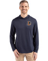Durham Bulls Cutter & Buck Coastline Epic Comfort Recycled Mens Hooded Shirt Navy Blue Front Thumbnail Image